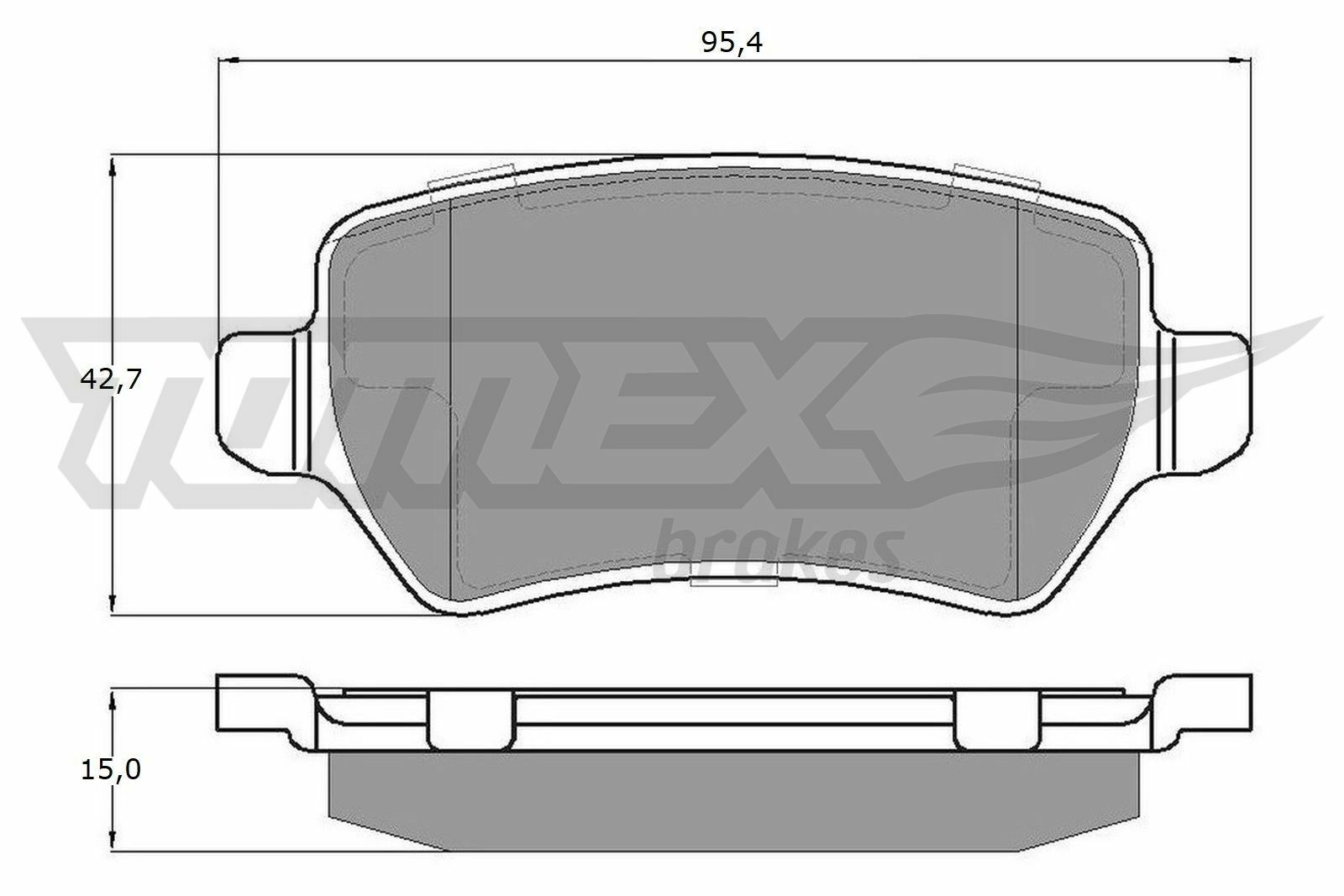 Sada brzdových platničiek kotúčovej brzdy TOMEX Brakes